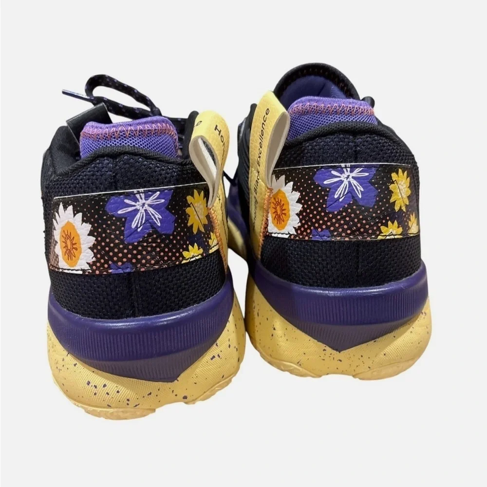 Men's Adidas Dame 8 Honoring Black Excellence Black/Purple Sneakers Sz 11.5